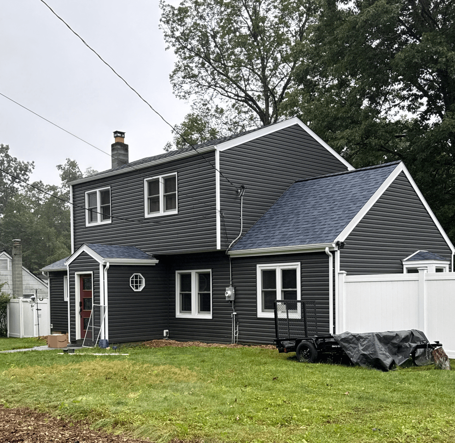 New Vinyl siding installation