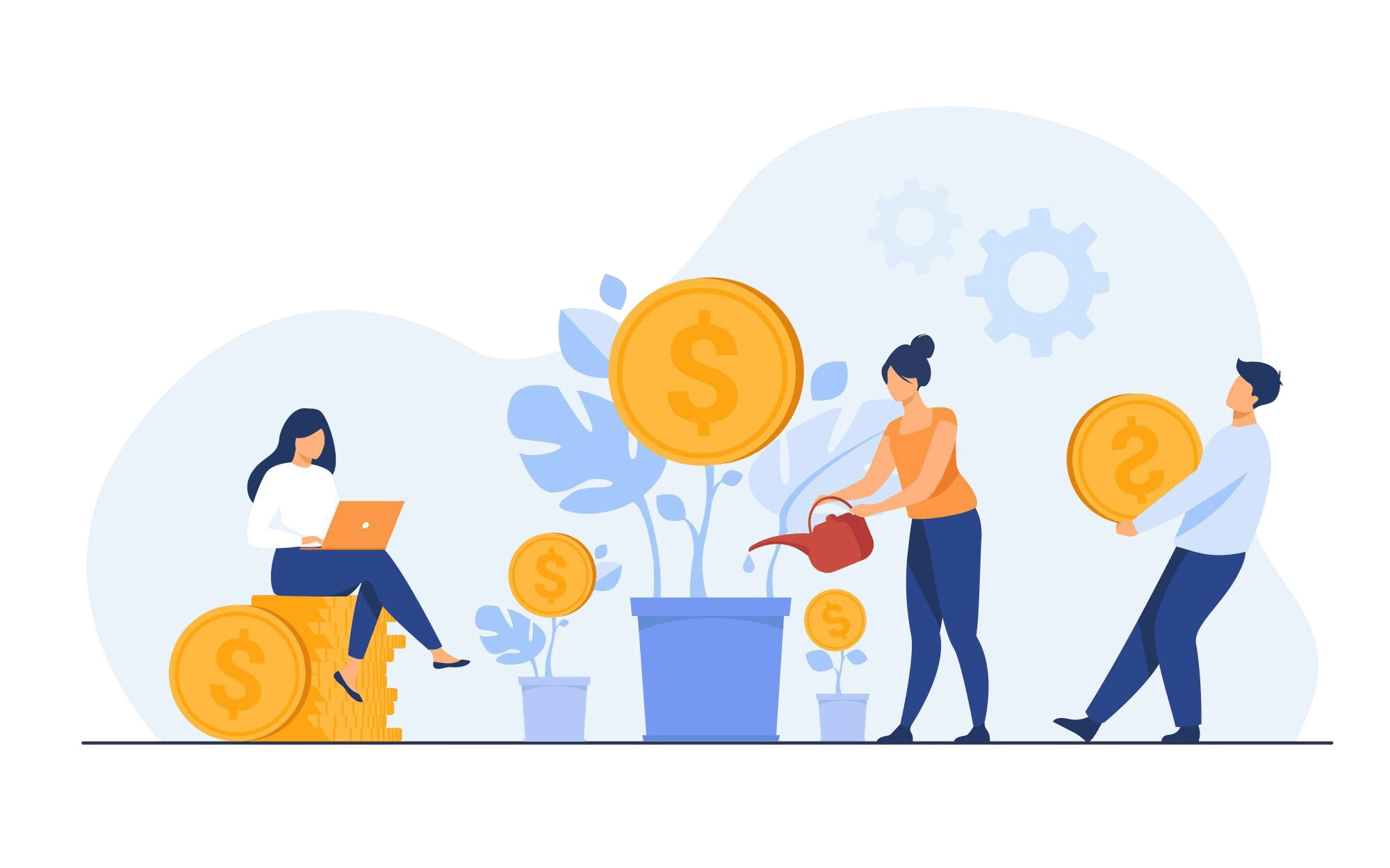 young investors working profit dividend revenue roofing